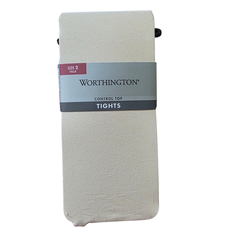🔥5 FOR $25🔥 Worthington Tights, Porcelain Beige, Size 2 *See Measurements